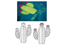 Stickdatei - Kaktus3 Line Art